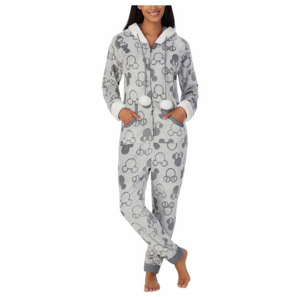 NWT Mickey & Minnie Mouse Adult One Piece Pajama